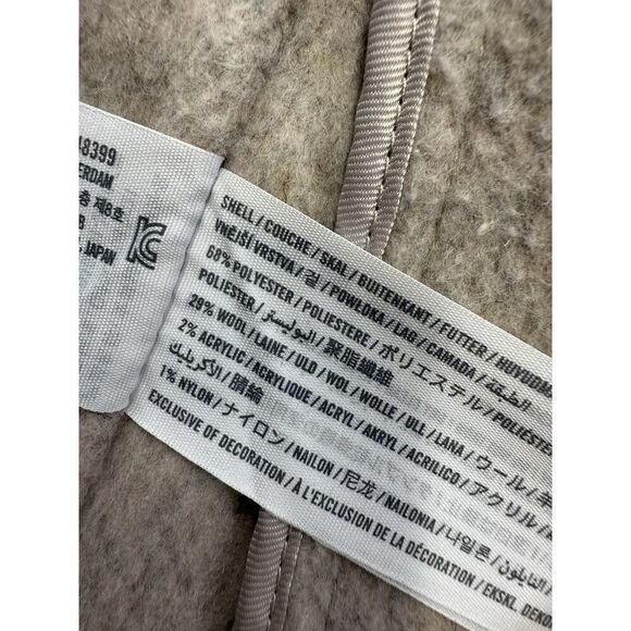 Abercrombie & Fitch Wool-Blend Blazer Coat Beige Small Button Front Jacket - Picture 13 of 14